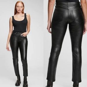 NWT Gap Vintage Slim High Rise Faux Leather Pants.  SZ 28/6R